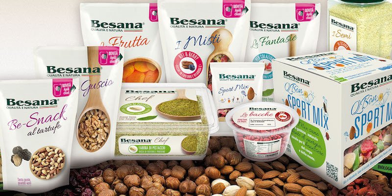 packaging 100% compoistabile e riciclabile per i prodotti Besana