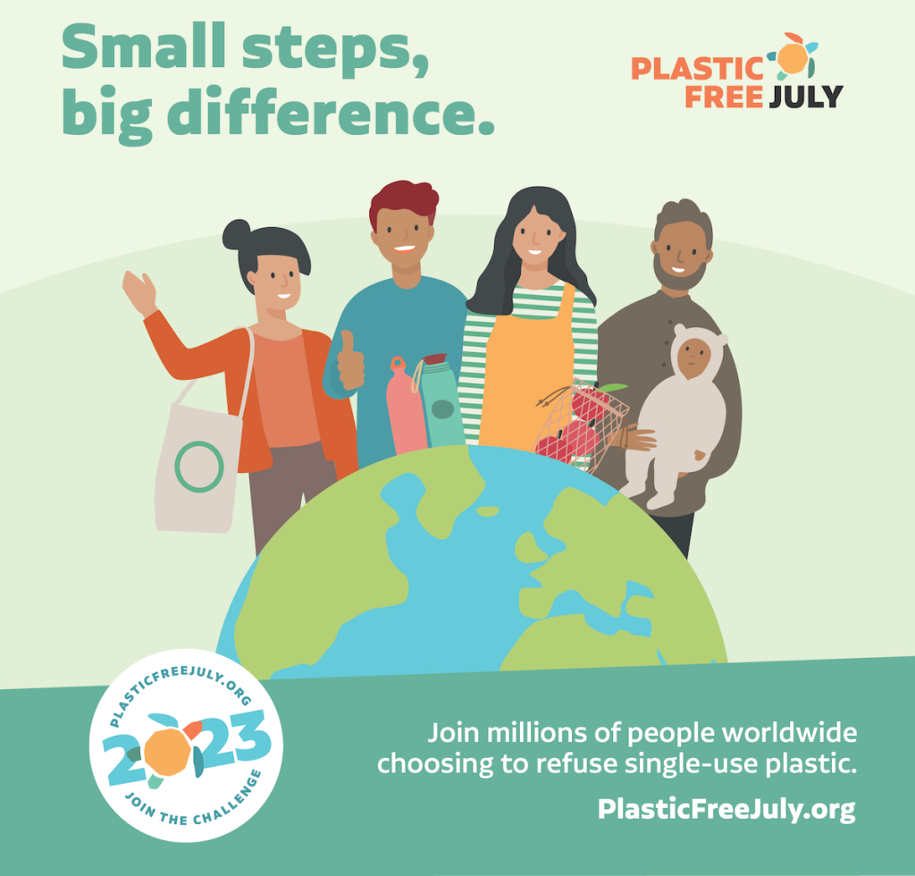 Locandina della manifestazione Plastic Free July