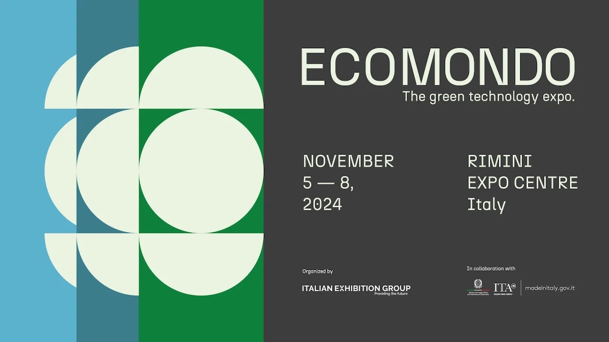 Grafica della manifestazione Ecomondo 2024 con date
