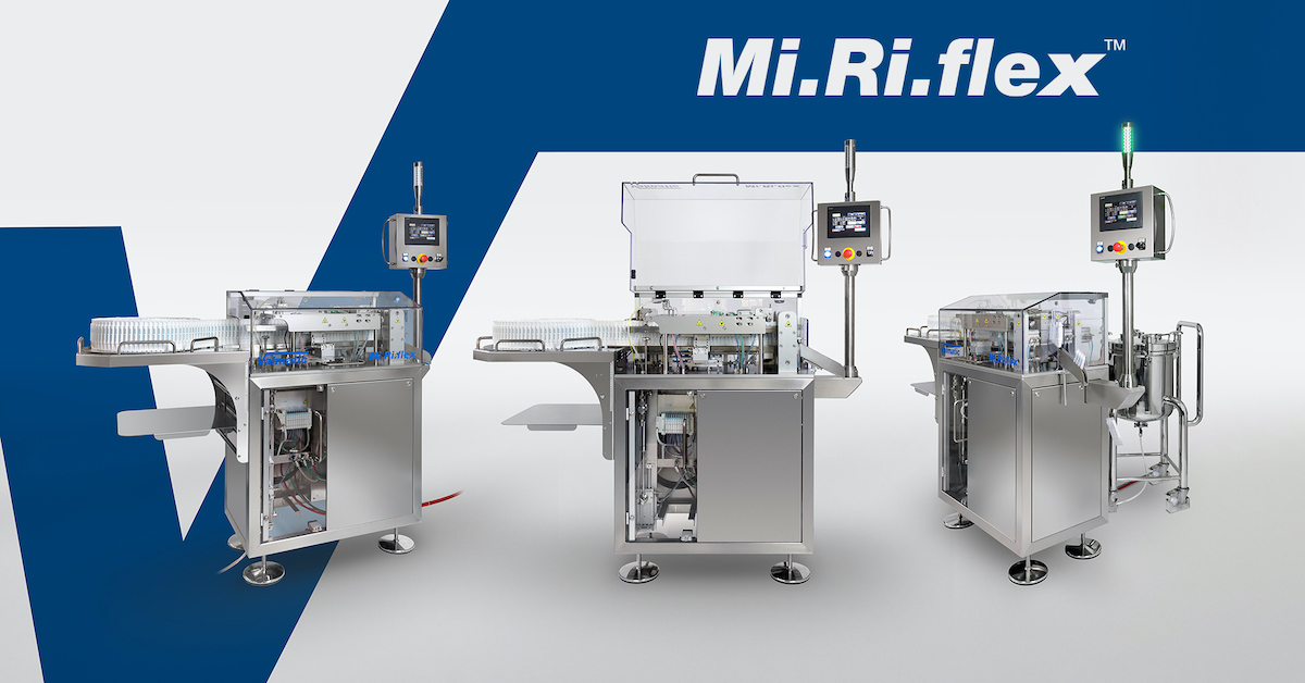 Mi.Ri.Flex™ Valmatic macchina semi-automatica per riempimento, sigillatura e tranciatura verticale di contenitori e fiale