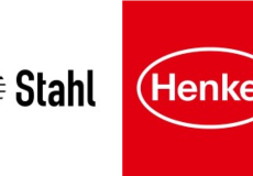 Henkel e Stahl loghi delle aziende affiancati, Henkel ha acquisito Stahl